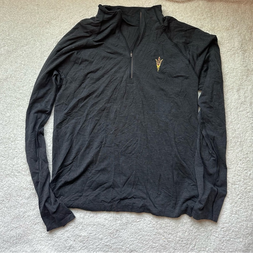Lululemon Arizona State Charcoal Quarter-Zip Pullover